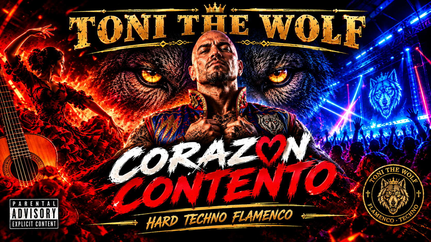 TONI THE WOLF – CORAZÓN CONTENTO | HARD TECHNO FLAMENCO REMIX - Imagen 3